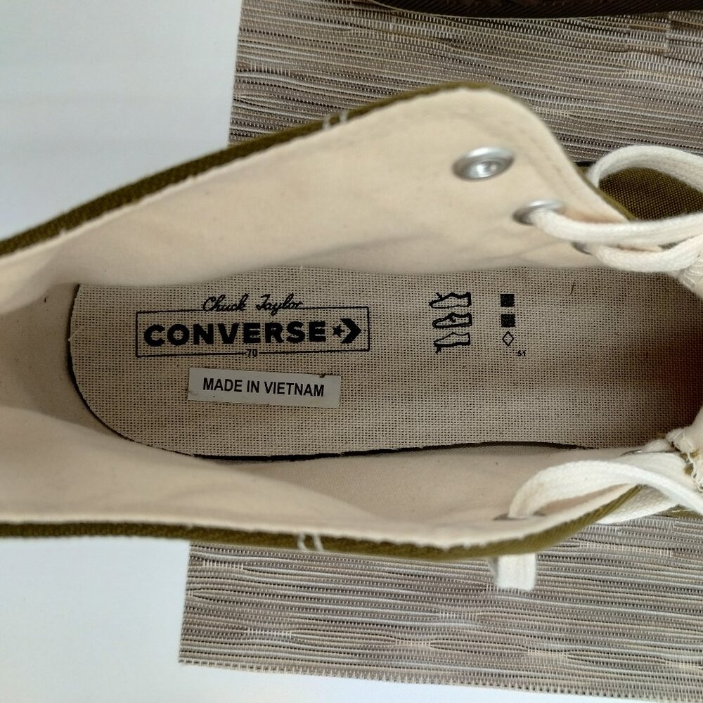 Converse Chuck 70 Hi Top Dark Moss Sneakers Size 16 - Picture 8 of 12
